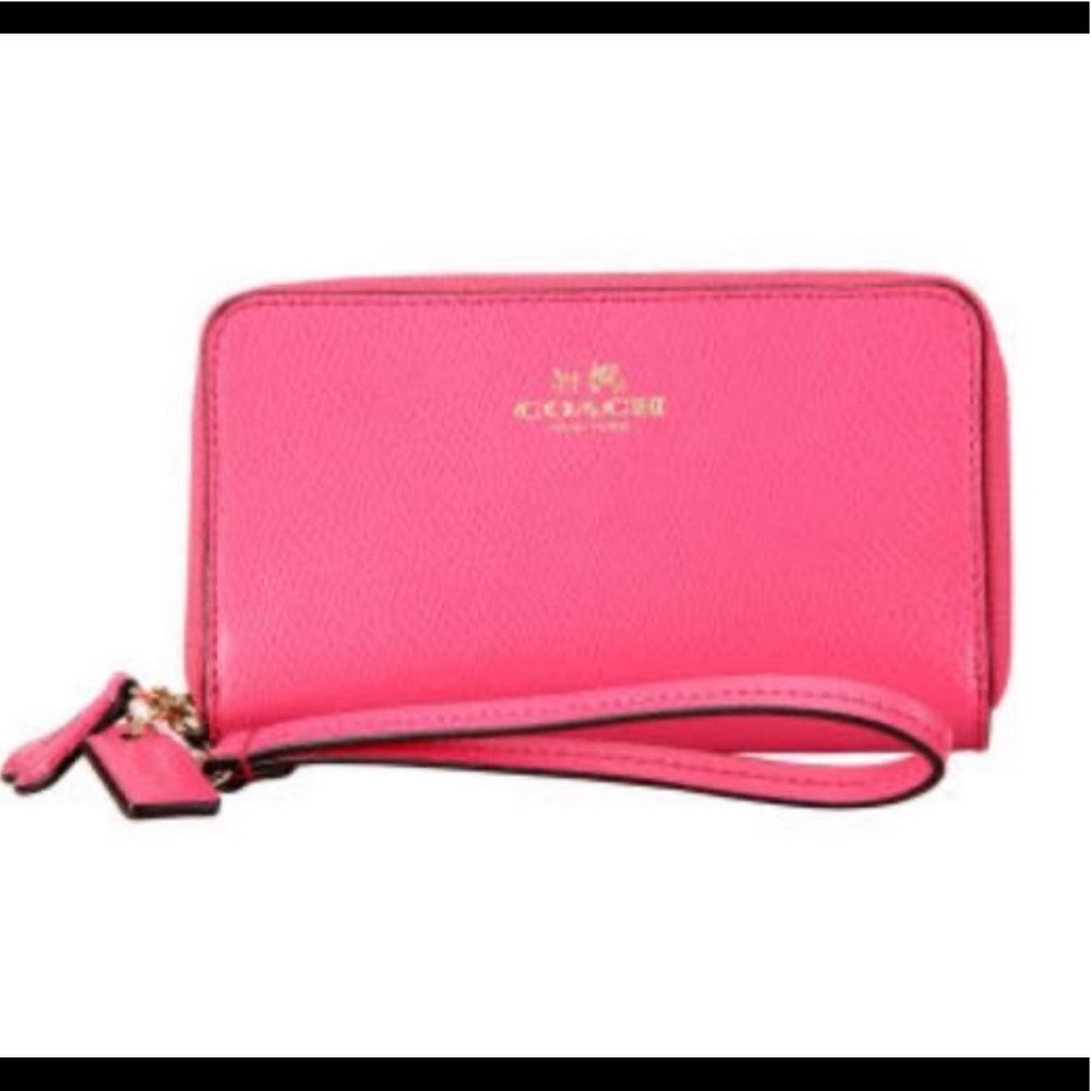 DOUBLE ZIP WALLET IN WILDFLOWER COATED CANVAS